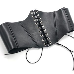 Genuine Leather Waspie Corset